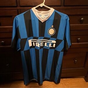 Romelu Lukaku #9 Inter Miami Jersey | Blue & Black Stripes | Rare Soccer Shirt